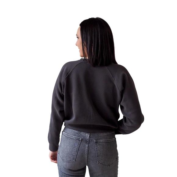 NEW DAYDREAMER fleetwood mac circle logo ralgan crew sweatshirt in washed black - Picture 2 of 2